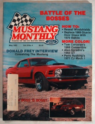 MUSTANG MONTHLY 1983 MAY - POSEY, '83 GT v BOSS 302